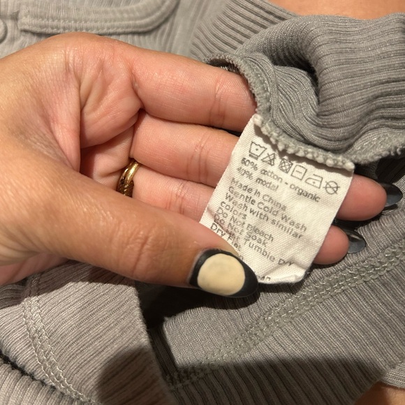 Jamie Kay Gray Long Sleeve Henley - Picture 5 of 6